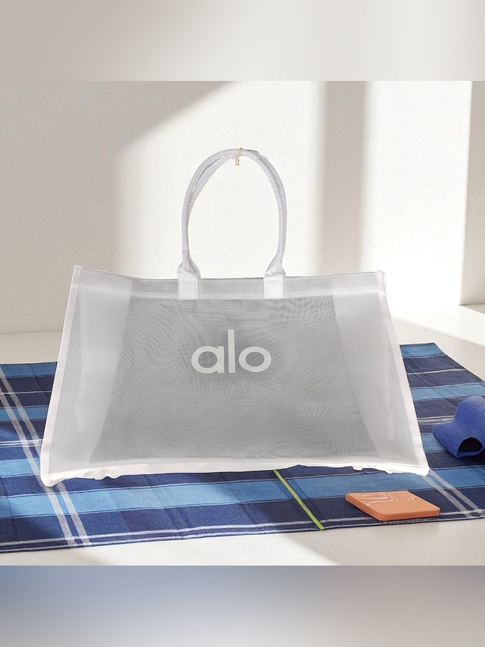 🌹ALO Yoga White Mesh Tote Bag - Transparent Everyday Carry